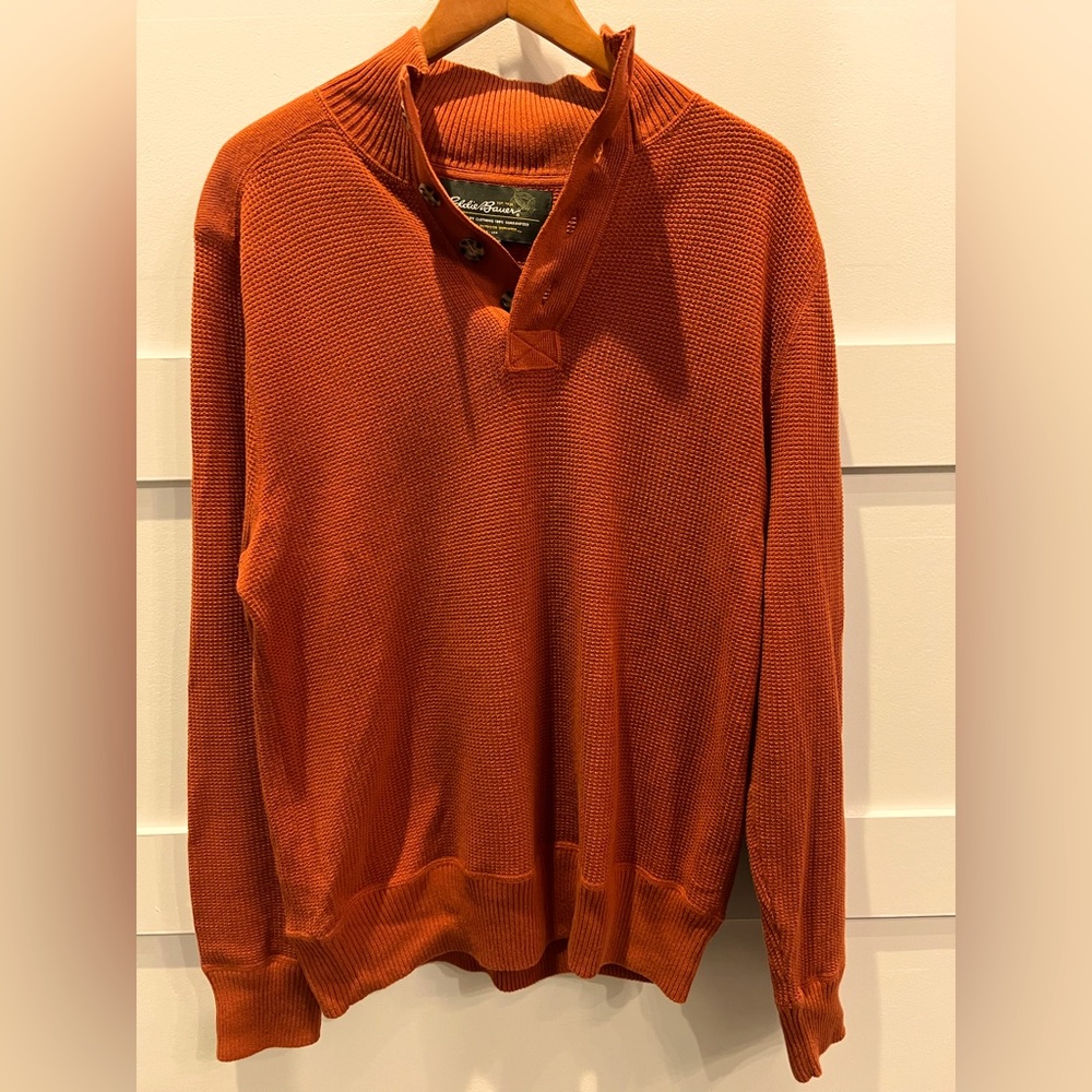 Eddie Bauer Men’s Sweater Button Large